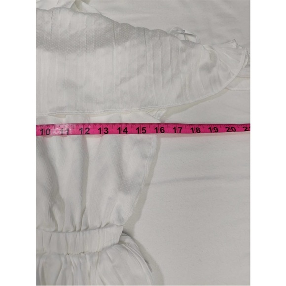 LULU'S SZ S Tier and Far White Tiered Pleated Halter Midi Dress - Picture 8 of 15